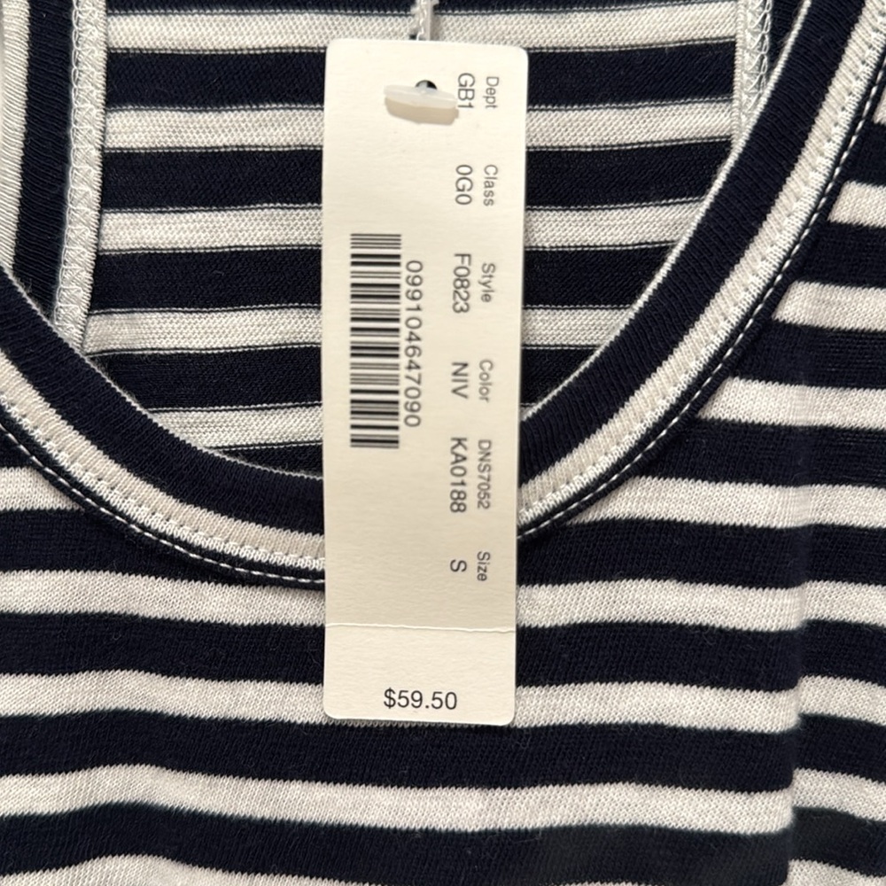 NWT J. Crew Striped Racerback Dress - Picture 6 of 7